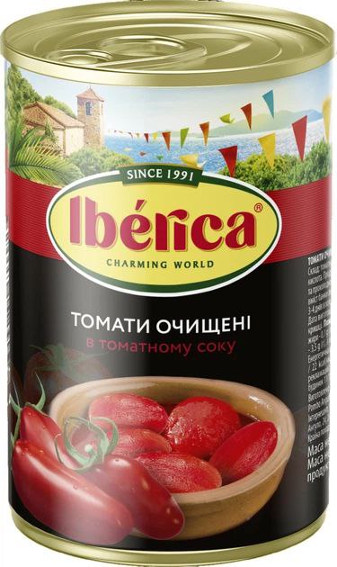 Томати Iberica очищені цілі в томатному соку 400г